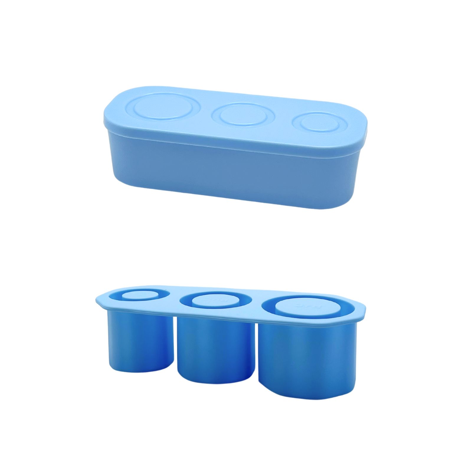 Silicone Cylinder Ice Molds with Lid and Bin