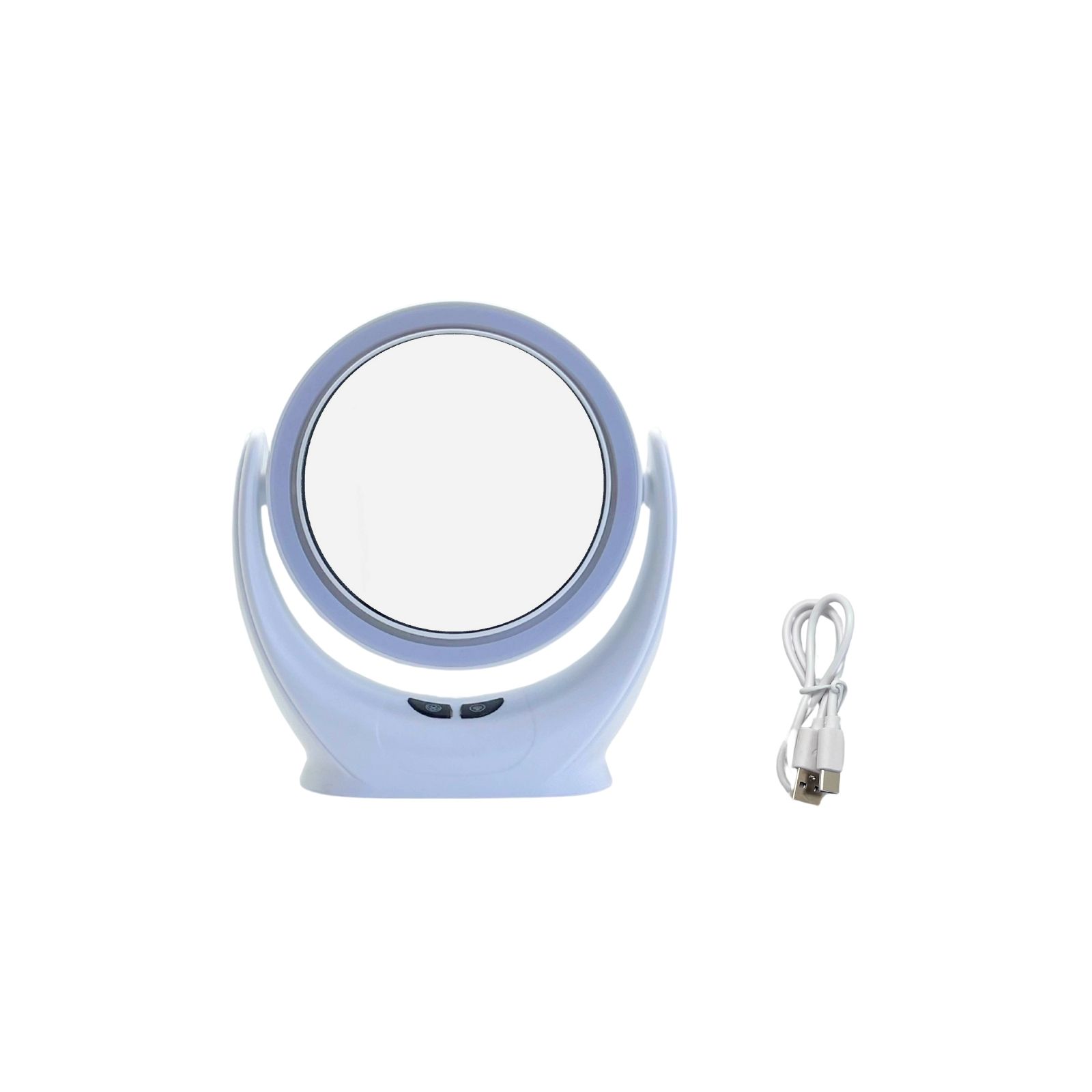 Vanity Mirror Round Shape Built in Rechargeable Battery With Fan