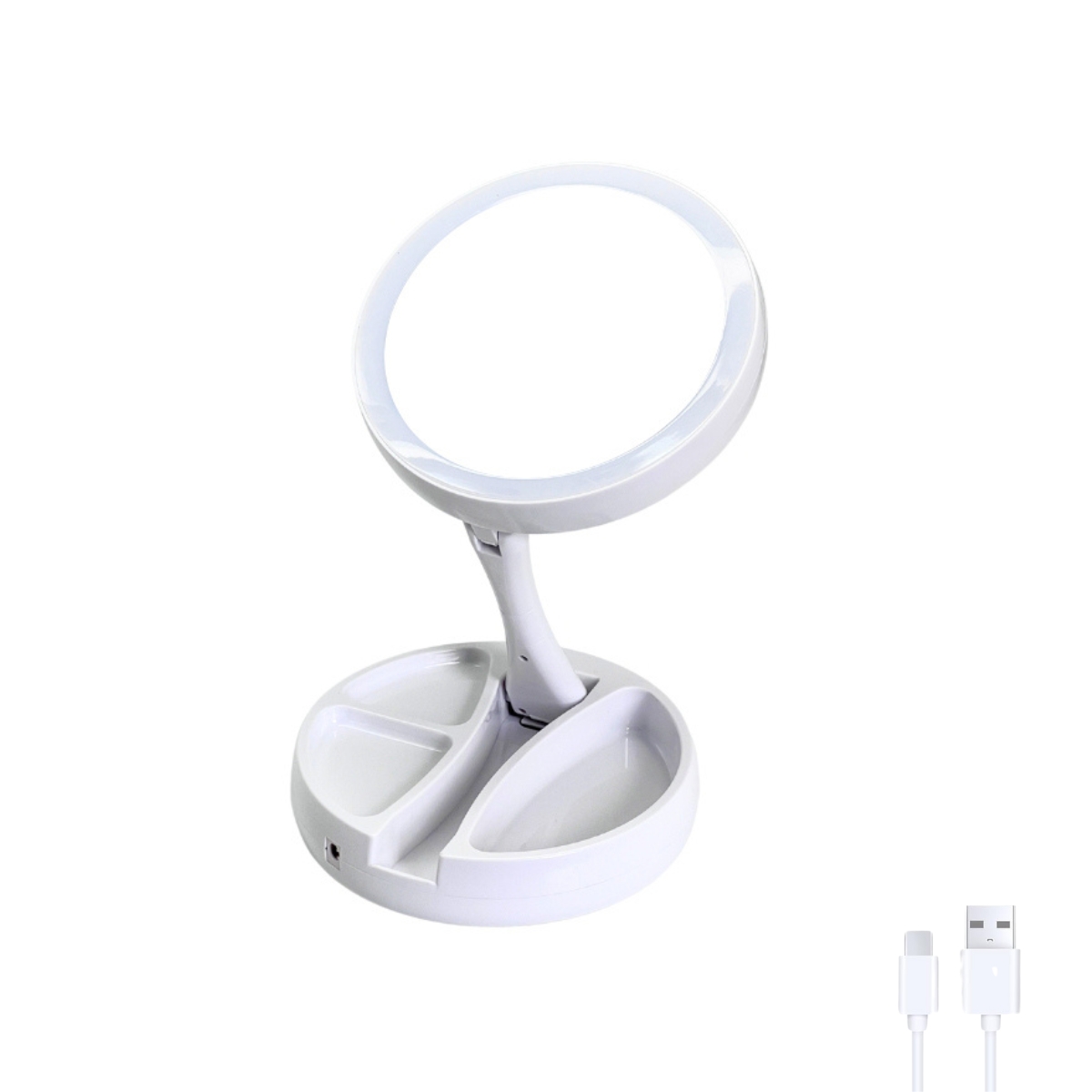 Desktop Rechargeable Make Up Mirror with LED Light