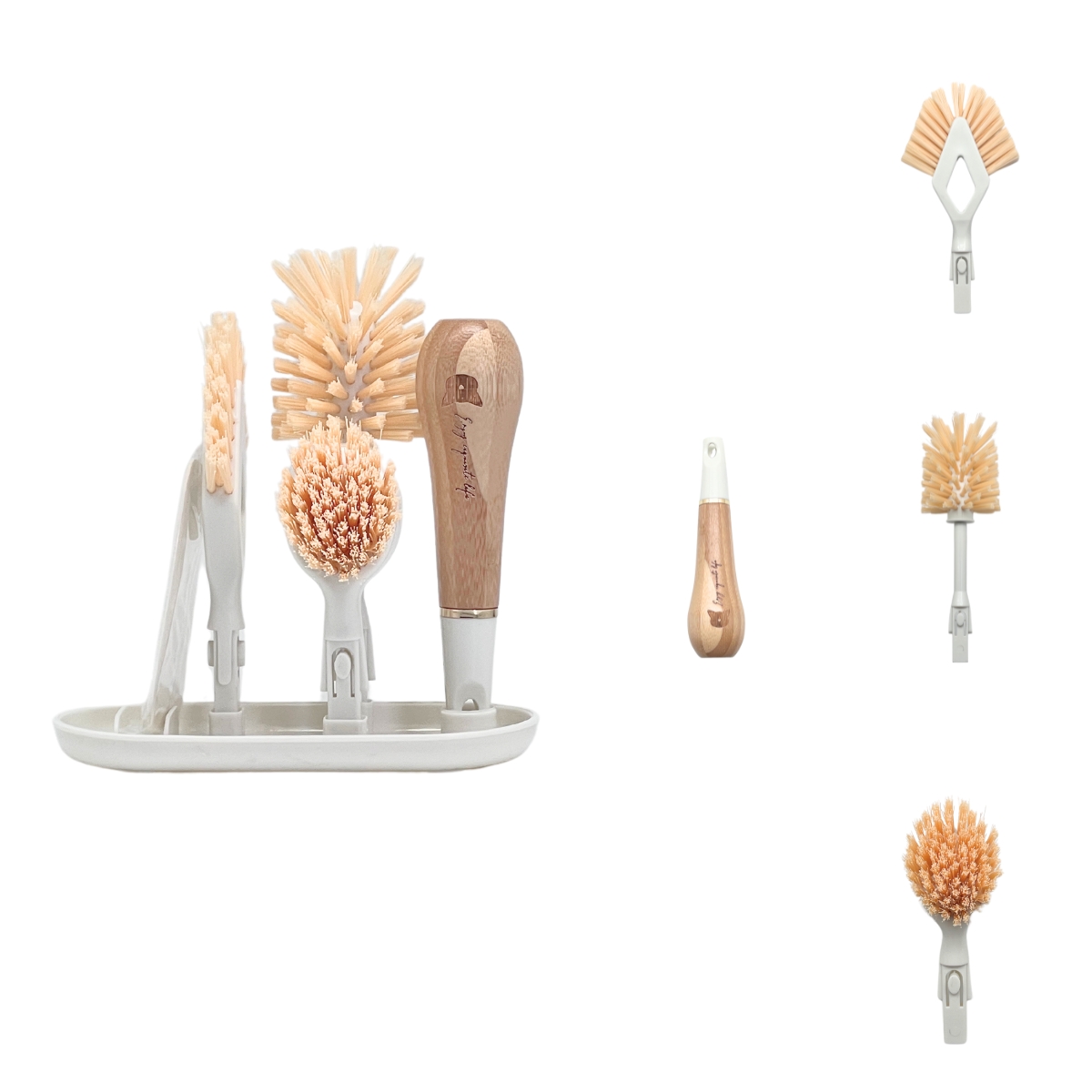 Cleaning Brush Set with Stand