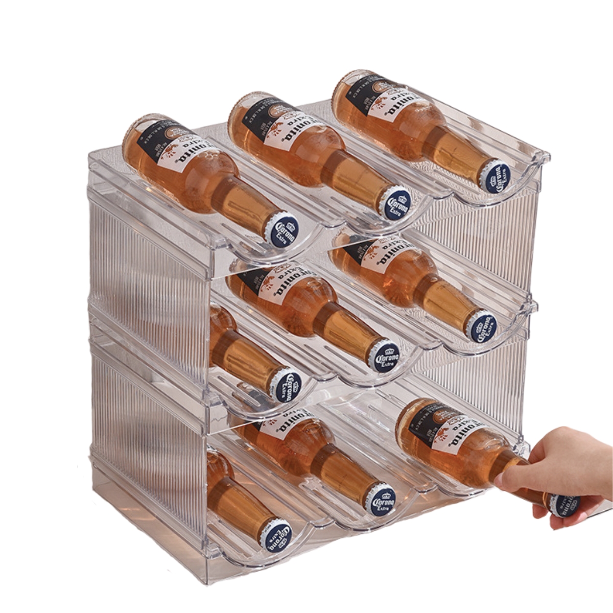 StableStack PET Wine & Cup Rack | Compact 3-Layer Design 241122