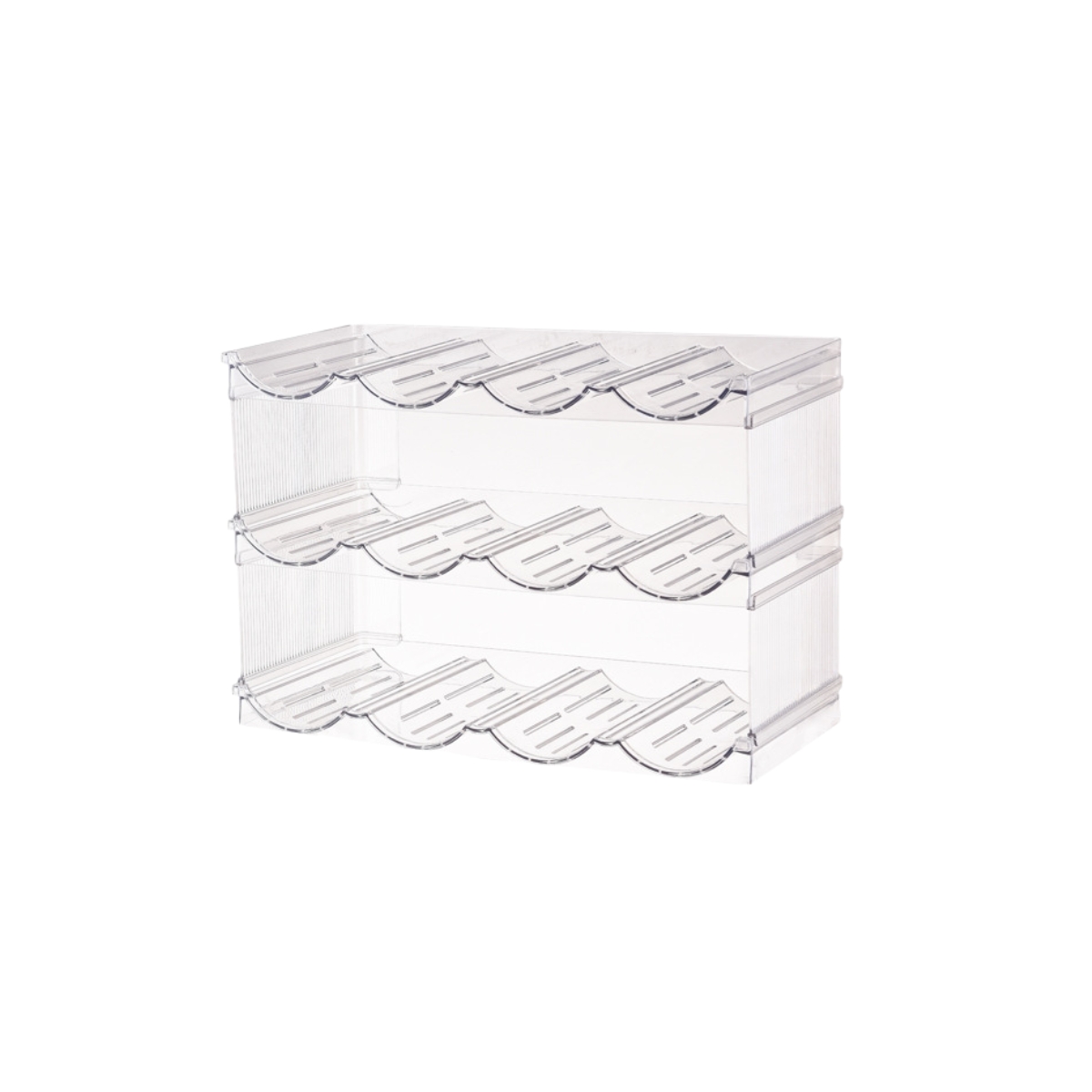 StableStack PET Wine and Cup Rack | Transparent 3-Layer Design 241123