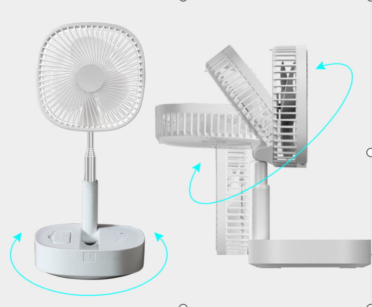 Foldable Rotatable Rechargeable Electric Desk Fan 